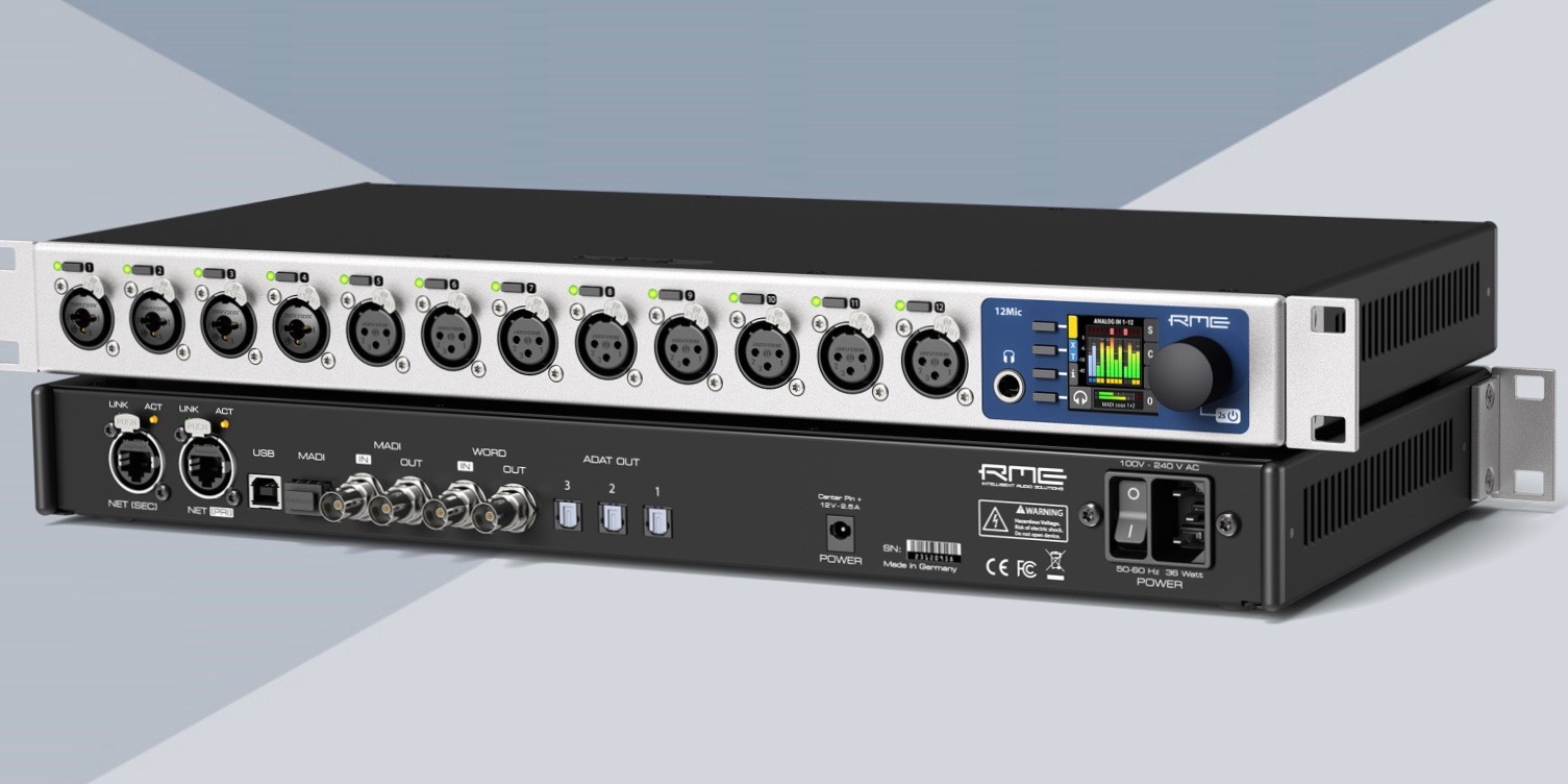 Αποτέλεσμα εικόνας για RME Audio Interfaces Releases New 12Mic, M-1610, and AVB Tool | NAMM 2020