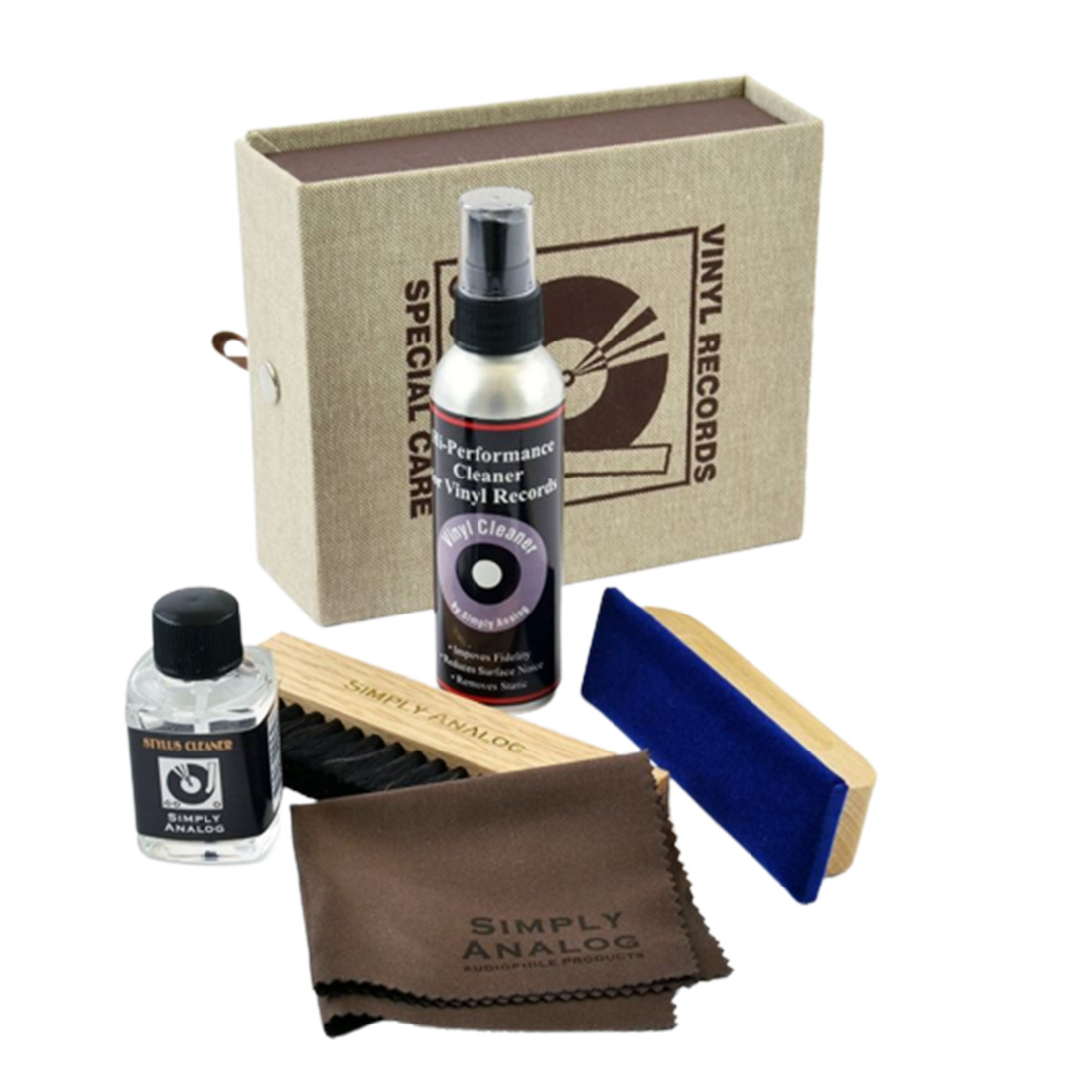 Simply Analog Deluxe Σετ Καθαρισμού Για Βινύλια - Καφέ