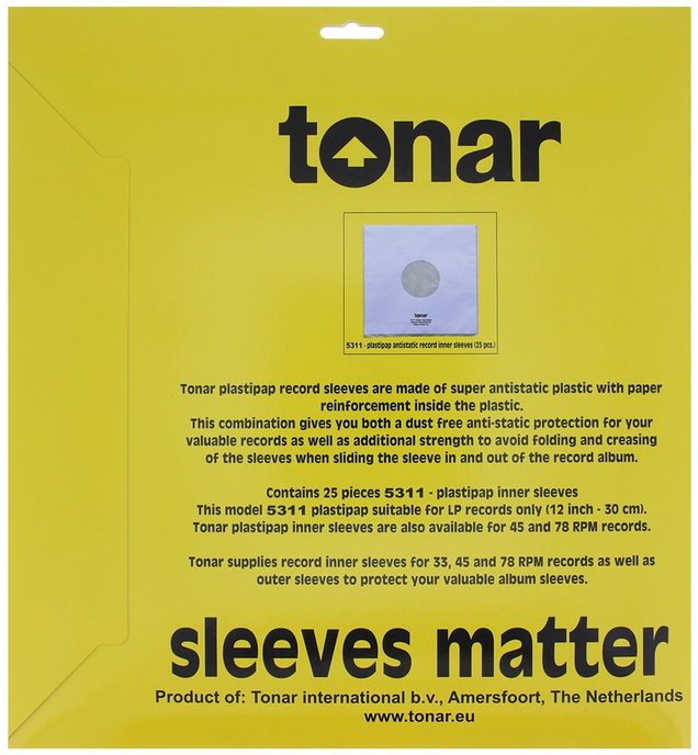 Tonar Plastipap Inner Sleeves