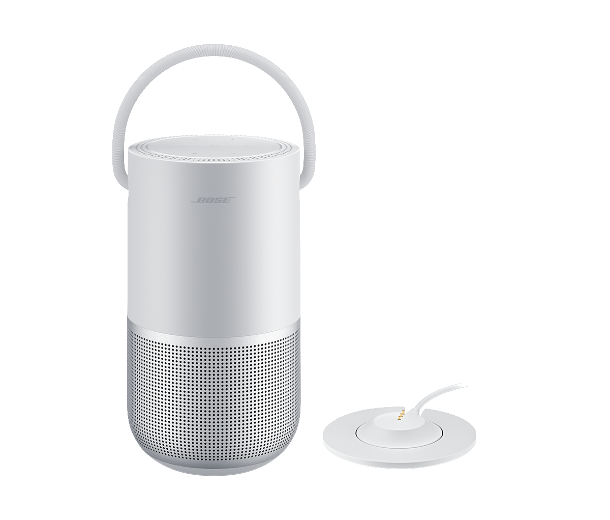 Bose Portable Smart Speaker Charging Cradle Luxe Silver