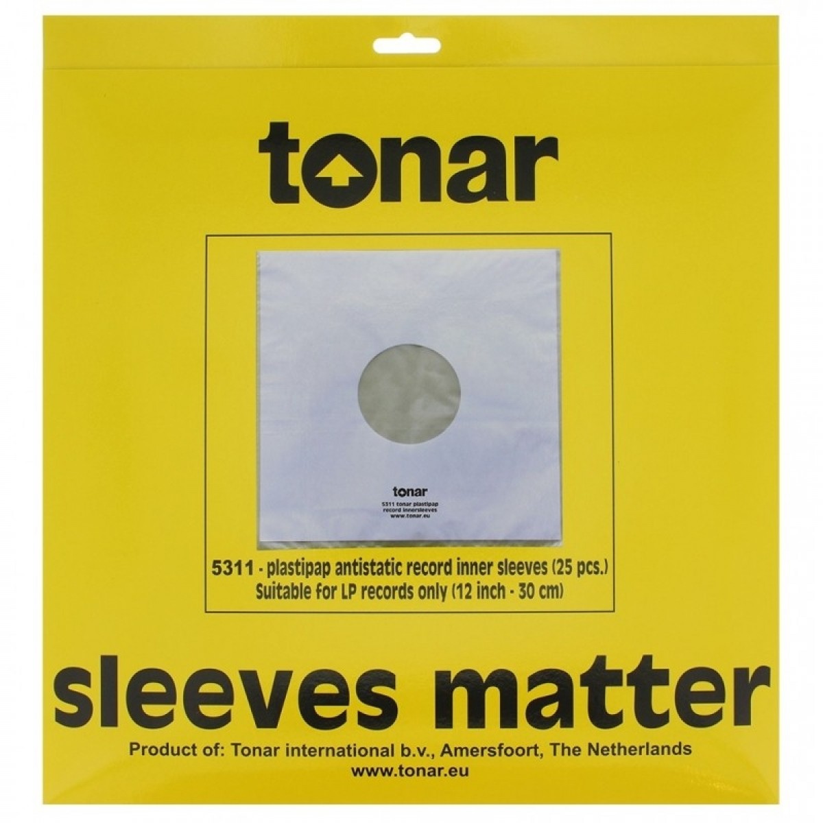 Tonar LP – 12” plastipap inner sleeves 6/ply (25 pcs/pack)