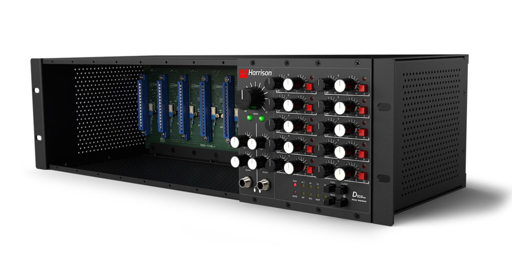 Interface Rack 500 Series Power Racks - Harrison Audio D510r Chassis with DANTE Card ...
