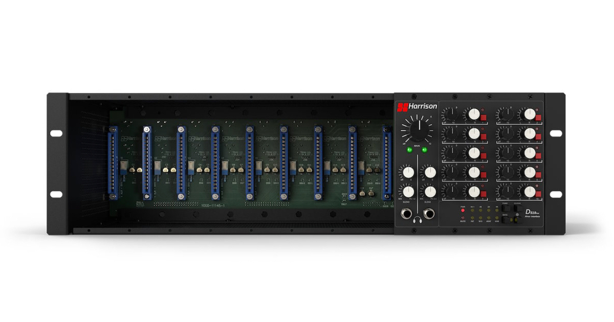 Interface Rack 500 Series Power Racks - Harrison Audio D510r Chassis with Mixer Interface